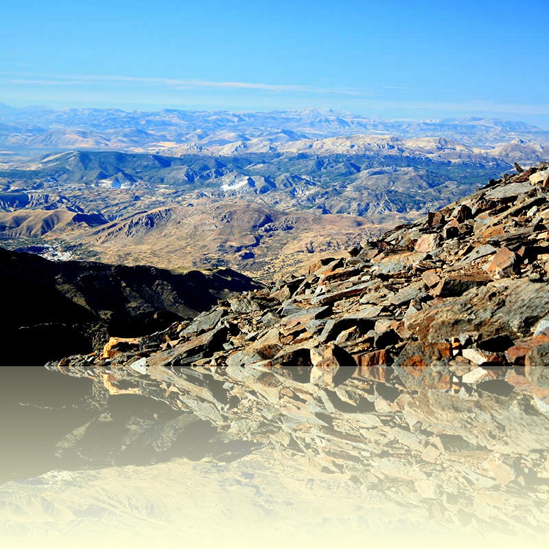 View from the Mulhacen, the highest peak of the Sierra Nevada mountains